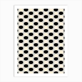 Black And White Polka Dots, Modern Abstract Art Print