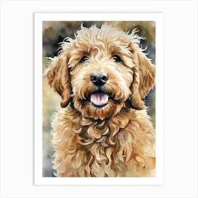 Golden Retriever Watercolor Painting Art Print