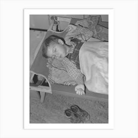 Child Of Farm Worker Takes A Nap At The Nursery School At The Fsa (Farm Security Administration) Farm Family Art Print