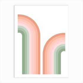 Pastel Rainbows Art Print