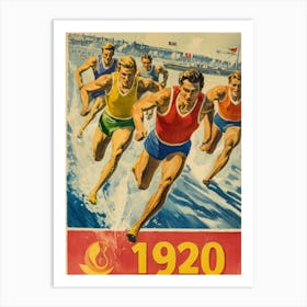 Aihrgdesign A Vintage Sports Poster For The 1920 Antwerp Olym 50f84b19 1740 411f Bf1e 9203f7684bd4 2 Art Print