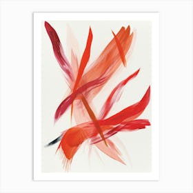 'Red Feathers' Art Print