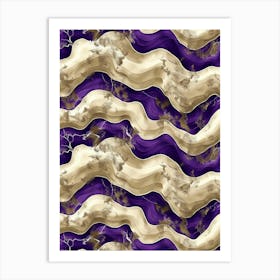 Purple Wavy Pattern Art Print