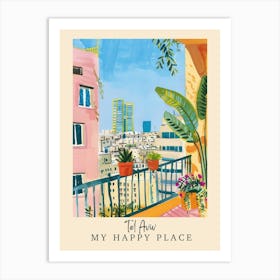 My Happy Place Tel Aviv 1 Travel Poster Art Print