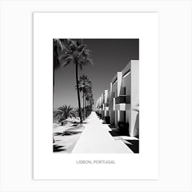 Poster Of Marbella, Spain, Photography In Black And White 4 Art Print
