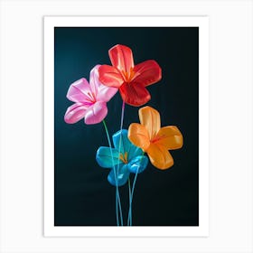 Bright Inflatable Flowers Geranium 4 Art Print