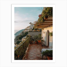 Positano Terrace Summer Vintage Photography Art Print