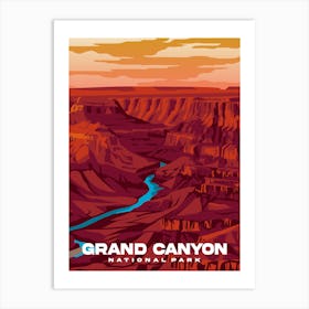 Grand Canyon National Park Vintage Travel Poster Art Print