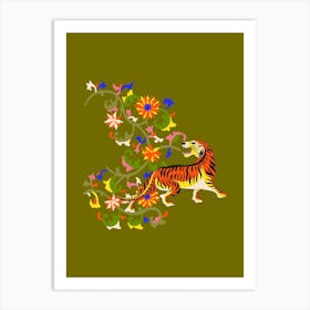 Tiger Tapestry Art Print