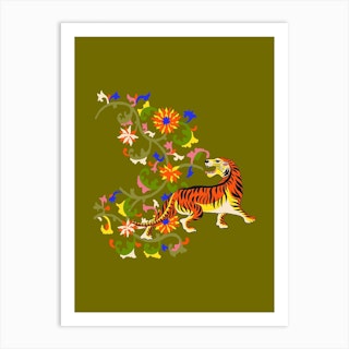 Tiger Tapestry Art Print
