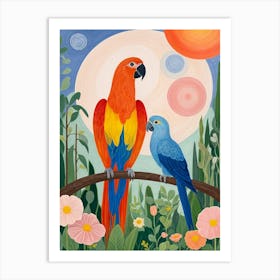 Parrot Friends Art Print