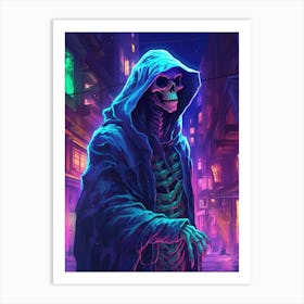 Skeleton In The City 1 Art Print