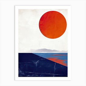 Sunset Over The Ocean Art Print