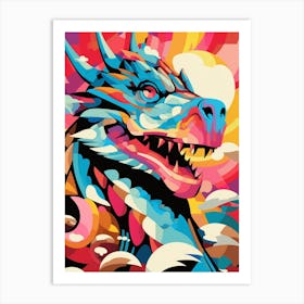 Dragon Abstract Pop Art 2 Art Print