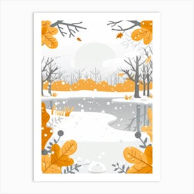 Autumn Leaves In The Forest Art Print