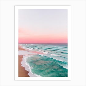 Fingal Bay Beach, Australia Pink Photography 2 Art Print