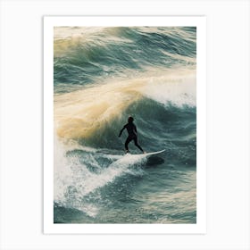 Surfer Ripping Waves Art Print