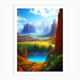 Landscape Painting, Landscape Painting, Landscape Painting, Landscape Painting 12 Art Print