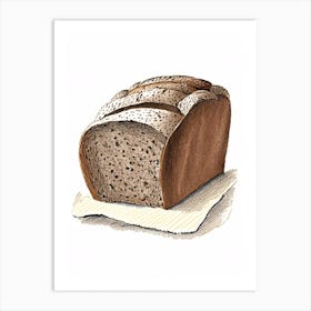 Pumpernickel Bread Bakery Product Quentin Blake Illustration Art Print