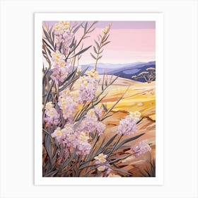 Lavender 1 Flower Painting Art Print