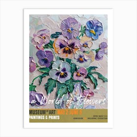 A World Of Flowers, Van Gogh Exhibition Pansies 2 Art Print