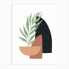 Geometric and floral composition 3 Art Print