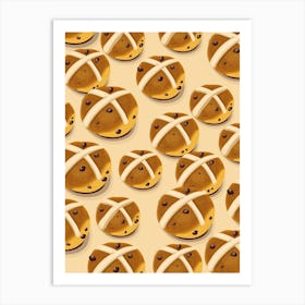 Hot Cross Bun pattern Art Print