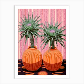 Mexican Style Cactus Illustration Ferocactus Cactus 4 Art Print