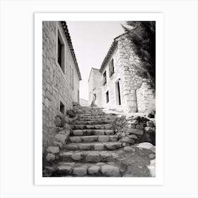 Hvar, Croatia, Black And White Old Photo 2 Art Print