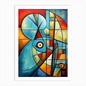 Abstract Modern Cubism Colorful Style Painting 2 Art Print