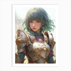 Girl In Armor 1 Art Print