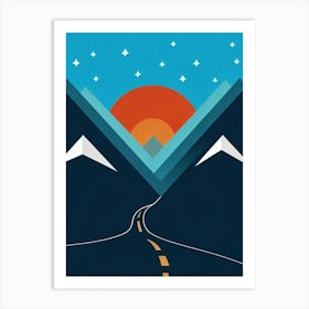 Park City, Usa Modern Illustration Skiing Poster Art Print