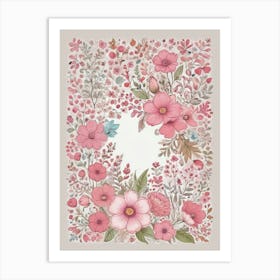 Floral Frame 1 Art Print