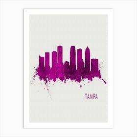 Tampa Florida City Purple Art Print