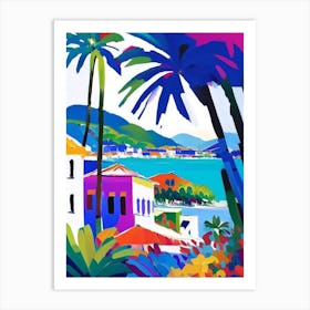 Nha Trang Vietnam Colourful Painting Tropical Destination Art Print