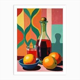 Oranges And Wine 1 Art Print