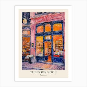 Brussels Book Nook Bookshop 3 Poster Art Print