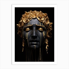 Crying with gold Art Print