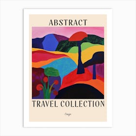 Abstract Travel Collection Poster Congo 1 Art Print