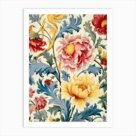 Floral Wallpaper 312 Art Print