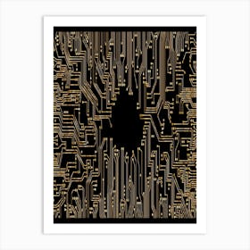 Circuit Board Background Art Print