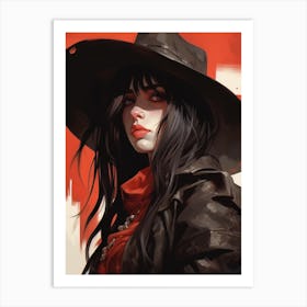 Billie Eilish Goth Cowgirl 7 Art Print