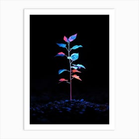 Neon Plant 3 Art Print