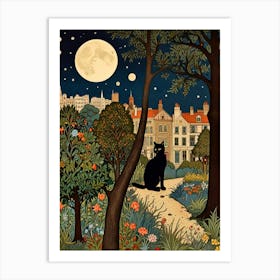 William Morris Cat In The Garden 5 Art Print