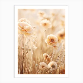 Boho Dried Flowers Portulaca 3 Art Print