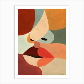 Abstract Of A Woman'S Face 3 Art Print