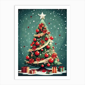 Christmas Tree, Postcard Art Print