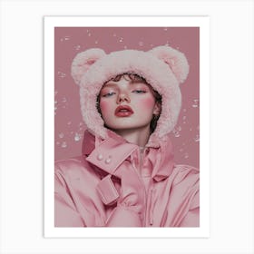 Pink Polar Bear Art Print