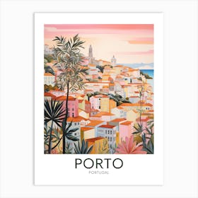 Porto, Portugal Maximalist Travel Poster Vibrant Colour Art Print