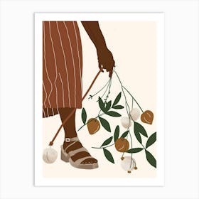 Illustration Of African American Woman Art Print